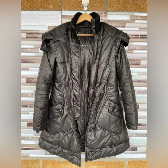 Mackage Black Leather Trim /wool jacket size small - Picture 9 of 17